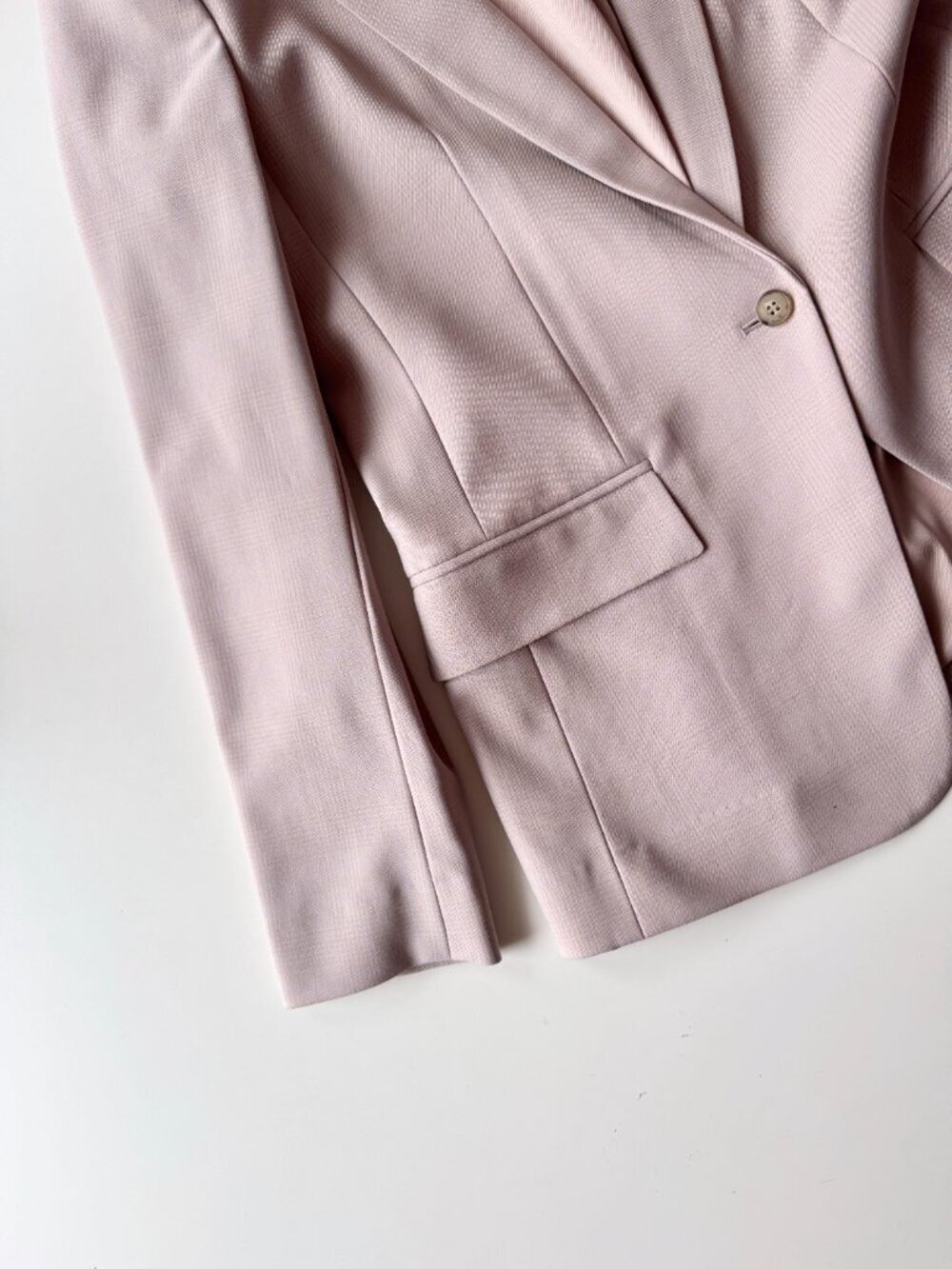 CLUB MONACO Borrem Pink Mauve Wool Blend Single Breasted Blazer, Size 12 - Picture 8 of 16